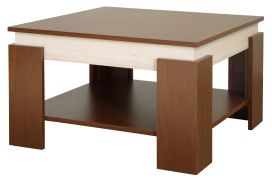 Table basse Cikupa 03 | Noyer & Orme | 78 x 78 x 48 cm | Design moderne