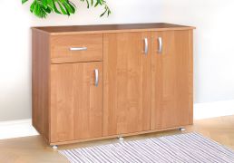 Commode Kebumen 13 | Finition érable | 84 x 120 x 40 cm | Rangement spacieux et design moderne