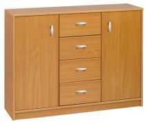 Commode Kebumen 18 | Finition érable | 86 x 110 x 34 cm | Style moderne et fonctionnel