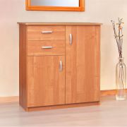 Commode Kebumen 24, couleur : aulne - Dimensions : 89 x 84 x 38 cm (H x L x P)