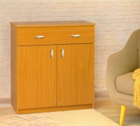 Commode Kebumen 26, couleur : aulne - Dimensions : 90 x 80 x 40 cm (H x L x P)