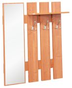 Penderie Paseh 02 | Finition érable | 100 x 80 x 24 cm | Design moderne avec miroir