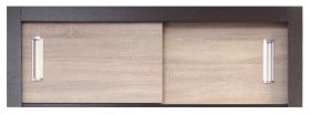 Elément supérieur pour armoire / penderie Sepatan 07 à portes coulissantes, couleur : wengé / Chêne de Sonoma - Dimensions : 40 x 140 x 60 cm (H x L x P)