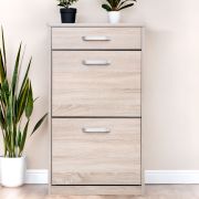 Meuble à chaussures Pamanukan 03 | Sonoma chêne | 98 x 56 x 26 cm | Design moderne et rangement optimal