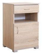 Table de chevet Grogol 22 | Sonoma chêne | 60 x 40 x 40 cm | 1 tiroir, 1 porte, design moderne