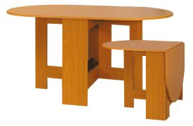 Table à manger pliante Grogol 18 | Finition érable | 148 x 80 cm | Gain de place et fonctionnalité
