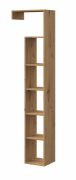 Chambre d'adolescent - Elément supérieur d'armoire Garian 17 , Couleur : Chêne - Dimensions : 203 x 50 x 30 cm (H x L x P)