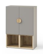 Commode Maräne 06, couleur : cachemire / chêne Artisan / anthracite - Dimensions : 117 x 80 x 40 cm (H x L x P)