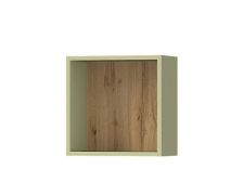 Étagère murale Maräne 07 | Chêne Artisan & Vert | 37 x 37 x 21 cm