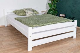 Lit simple moderne, lit d'invité simple en hêtre massif 118, sommier à lattes inclus, surface de couchage 140 x 200 cm, bois de grande qualité, durable et robuste