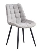 Chaise Maridi 282, Couleur : Gris clair - dimensions : 88 x 53 x 55 cm (h x l x p)