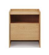 Petite table de nuit Illgau 03, Cremona - brun clair, 60 x 53 x 38 cm, avec 1 tiroir et 1 compartiment, table de chevet, petite commode, chants ABS, système Soft Close