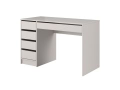 Bureau élégant Beja 01, en cachemire, 75 x 120 x 55 cm, avec 5 tiroirs spacieux, chants ABS, coiffeuse sobre, montage inversé possible