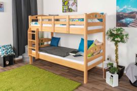Lits superposés pour adultes "Easy Premium Line" K19/n, tête et pied de lit ajourés, hêtre massif naturel - 90 x 190 cm (l x L), séparable