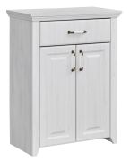 Armoire à chaussures Bibaor 10, couleur : chêne blanc - 98 x 75 x 41 cm (h x l x p)