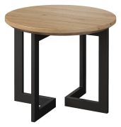 Table basse Slatina 31 | Chêne & Noir élégant | 60 x 60 x 50 cm | Design moderne