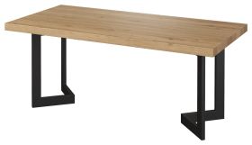 Table basse Slatina 32 | Chêne / Noir | 120 x 60 x 50 cm | Design moderne et robuste