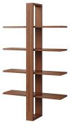 Étagère murale Gorica 17 | Chêne rustique | 120 x 68 x 24 cm | 4 tablettes | Design élégant & stabilité
