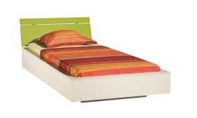 Lit enfant ou adolescent Namur 22 | 90 x 200 cm | Vert et beige | Design moderne, sécurisé, robuste
