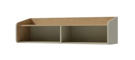 Étagère murale Sampont 11 | Mint vert & chêne foncé | 33 x 125 x 33 cm | 2 grands compartiments | Robuste & stable