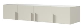Rehausse pour armoire Edegem 01 / 200 x 61 x 40 cm / Couleur : Cachemire / 4 portes / 3 compartiments / Chants ABS