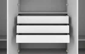 Tiroirs pour armoire Edegem 01 / 3 pièces / Couleur : gris platine