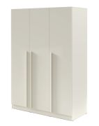 Armoire à 3 portes | Couleur : cachemire | avec 2 tiroirs | 1 tringle | 150 x 61 x 210 cm | 6 étagères | Chants en ABS | Edegem 02