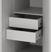 Tiroirs pour armoire Edegem 02 / 2 pièces / Couleur : gris platine