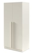 Penderie / 2 portes / Bords ABS / 1 tringle à vêtements / 7 compartiments / 100 x 61 x 210 cm / Edegem 03 / Couleur : Cachemire / Armoire à portes battantes