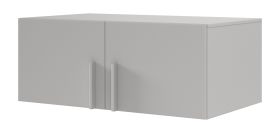 Rehausse pour armoire Edegem 03 / chants ABS / Couleur : Gris platine / 100 x 61 x 40 cm / 2 portes / 1 grand compartiment