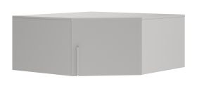 Rehausse pour armoire d'angle Edegem 04 / Couleur : Gris platine / 1 porte / 1 compartiment / Chants ABS / 95 x 95 x 40 cm