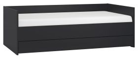 Lit simple / lit d'appoint, couleur : noir - couchette : 90 x 200 cm (l x L)