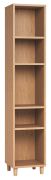 Étagère haute Regal 01 | Chêne clair | 195 x 39 x 38 cm | 5 niches, design moderne, structure robuste