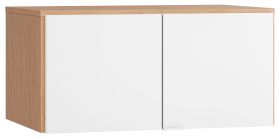 Attache pour armoire à deux portes Arbolita 17, couleur : chêne / blanc - Dimensions : 45 x 93 x 57 cm (H x L x P)