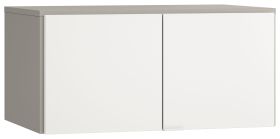 Attache pour armoire à deux portes Bellaco 17, couleur : gris / blanc - Dimensions : 45 x 93 x 57 cm (H x L x P)