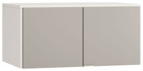 Attache pour armoire à deux portes Bellaco 38, couleur : blanc / gris - Dimensions : 45 x 93 x 57 cm (H x L x P)