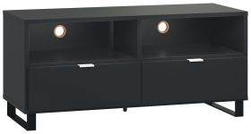 Meuble de base Chiflero 10 TV, couleur : noir - Dimensions : 56 x 120 x 47 cm (H x L x P)