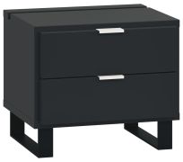 Table de nuit Chiflero 16 noir | Soft Touch | LED avec capteur tactile | 40 x 45 x 40 cm