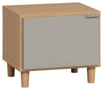 Table de chevet Nanez 17 | Chêne & Gris moderne | 40 x 45 x 40 cm | Soft Close