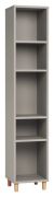 Étagère Nanez 45 gris | 195 x 39 x 38 cm | Design scandinave épuré | 5 niches de rangement