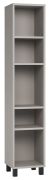 Bibliothèque Pantanoso 47 gris | 195 x 39 x 38 cm | 5 niches ouvertes | Design moderne