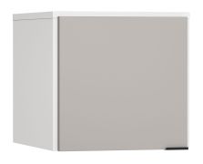Élément pour armoire à une porte Pantanoso 12, couleur : blanc / gris - Dimensions : 45 x 47 x 57 cm (H x L x P)