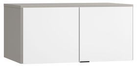 Élément pour armoire à deux portes Pantanoso 38, couleur : gris / blanc - Dimensions : 45 x 93 x 57 cm (H x L x P)