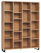 Bibliothèque Patitas 25 | Finition chêne | 195 x 149 x 38 cm | Design industriel moderne