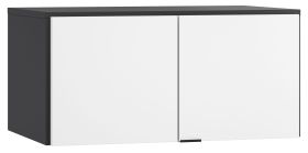 Élément pour armoire à deux portes Vacas 39, couleur : noir / blanc - Dimensions : 45 x 93 x 57 cm (H x L x P)