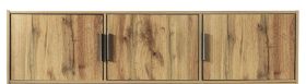 Rehausse pour armoire à portes coulissantes / Penderie Denver, couleur : décor pin / gris foncé - dimensions : 40 x 160 x 56 cm (h x l x p)