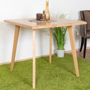 Table à manger Aurornis 70 en chêne massif naturel | 80 x 80 cm | Design moderne | Qualité supérieure