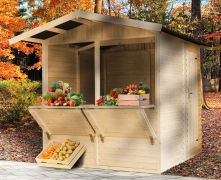 Stand de vente - 2,63 x 2,53 m, épaisseur des éléments 16mm