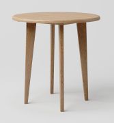 Table à manger ronde en chêne massif naturel Aurornis 72 | 80 x 80 cm | Design moderne et chaleureux