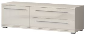 Meuble TV Garim 28 | Beige haute brillance | 46 x 150 x 45 cm | Élégance moderne & rangement pratique
